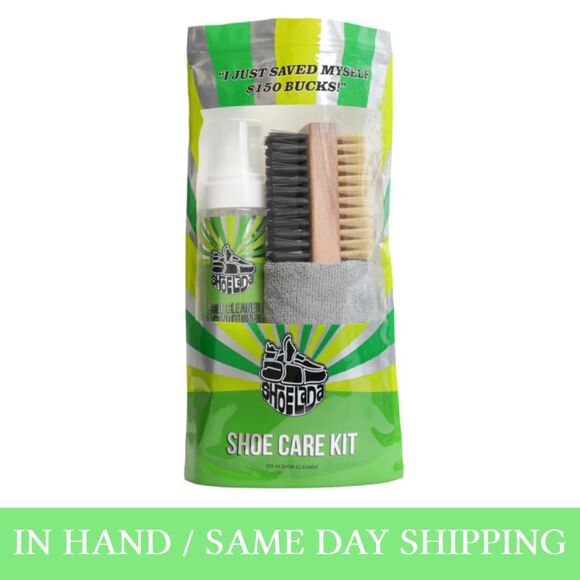 NEW Authentic ShoeLada Foam Shoe Cleaner And Conditioner Brush Kit IN HAND FAST - Picture 1 of 6